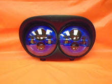 Load image into Gallery viewer, DUAL 7&quot; BLUE DAYMAKER 2014  LED ROAD GLIDE Light Bulb Headlight Harley Bezel