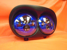 Load image into Gallery viewer, DUAL 7&quot; BLUE DAYMAKER 2014  LED ROAD GLIDE Light Bulb Headlight Harley Bezel