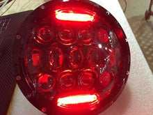 Load image into Gallery viewer, 7&quot; DAYMAKER 75W BLACK Projector HID LED Light Bulb Headlight Motorcycle Harley with RED HALO