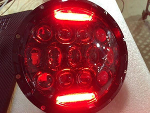 7" DAYMAKER 75W BLACK Projector HID LED Light Bulb Headlight Motorcycle Harley with RED HALO