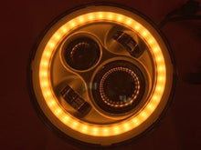 Load image into Gallery viewer, 7&quot; DAYMAKER Replacement YELLOW With YELLOW Halo Projector HID LED Light Bulb Headlight Motorcycle Harley