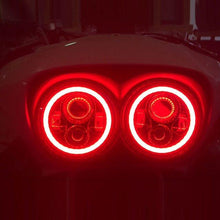 Load image into Gallery viewer, DUAL 7&quot; DAYMAKER 2014  RED HALO LED Replacement ROAD GLIDE Chrome Light Bulb Headlight Harley Bezel