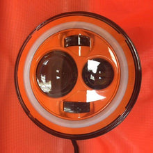 Load image into Gallery viewer, 7&quot; DAYMAKER Replacement ORANGE With Orange Halo Projector HID LED Light Bulb Headlight Motorcycle Harley