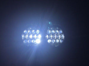 DUAL 7" DAYMAKER 2014  75 WATT LED Replacement ROAD GLIDE Chrome Light Bulb Headlight Harley Bezel