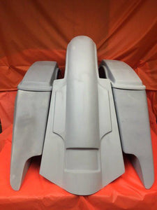 Yamaha Royal Star Venture 5" Stretched Extended Saddlebags Dual Cut Outs Fender & Lids - Fifty Five