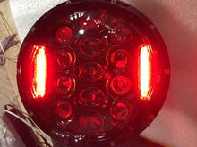 Load image into Gallery viewer, 7&quot; DAYMAKER 75W BLACK Projector HID LED Light Bulb Headlight Motorcycle Harley with RED HALO