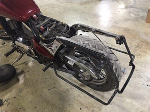 Kawasaki Vulcan & Classic 800 Series 6" Extended Stretched Saddlebags Trendsetter Right Side Cut Out