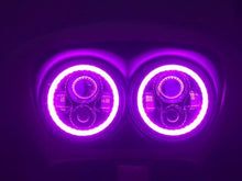 Load image into Gallery viewer, DUAL 7&quot; DAYMAKER 2014  PINK HALO LED Replacement ROAD GLIDE Chrome Light Bulb Headlight Harley Bezel