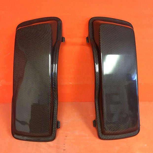 Harley Saddlebag Carbon Fiber Regular Lids Fits Harley Touring Stretched / Extended