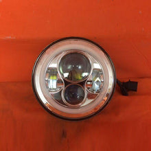Load image into Gallery viewer, 7&quot; DAYMAKER Chrome Angel Eye BLUE HALO Projector HID LED Light Bulb Headlight Motorcycle Harley