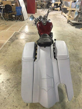Load image into Gallery viewer, Kawasaki Vulcan &amp; Classic 800 Series 6&quot; Extended Stretched Saddlebags Trendsetter Right Side Cut Out