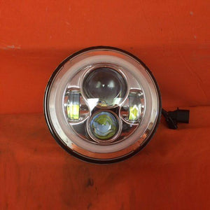 7″ DAYMAKER Chrome Angel Eye GREEN HALO Projector HID LED Light Bulb Headlight Motorcycle Harley