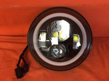 Load image into Gallery viewer, 7&quot; DAYMAKER Black Angel Eye GREEN HALO Projector HID LED Light Bulb Headlight Motorcycle Harley