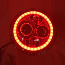 Load image into Gallery viewer, 7&quot; DAYMAKER Replacement RED With Red Halo Projector HID LED Light Bulb Headlight Motorcycle Harley