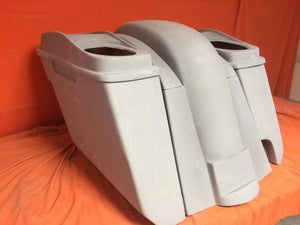 Honda VTX 1300 / 1800 5" Extended Stretched Saddlebags Rear Fender Right Side Cut Out Dual 6 X 9 Speaker Lids
