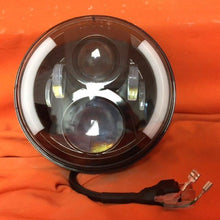 Load image into Gallery viewer, 7&quot; DAYMAKER 2014  Touring Softail Halo Black LED Light Bulb Headlight Motorcycle Harley Road King Street Glide Softail Harness