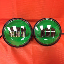 Load image into Gallery viewer, 4.5&quot; Auxiliary DAYMAKER GREEN Spot Passing HID LED Fog Lights Bulb Motorcycle Harley AUX PAIR 4-1/2&quot;