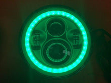 Load image into Gallery viewer, 7&quot; DAYMAKER Replacement GREEN With Green Halo Projector HID LED Light Bulb Headlight Motorcycle Harley