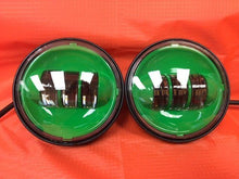Load image into Gallery viewer, 4.5&quot; Auxiliary DAYMAKER GREEN Spot Passing HID LED Fog Lights Bulb Motorcycle Harley AUX PAIR 4-1/2&quot;
