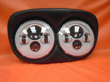 Load image into Gallery viewer, DUAL 7&quot; WHITE DAYMAKER LED ROAD GLIDE Light Bulb Headlight Motorcycle Harley Bezel