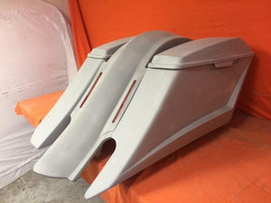 Harley Davidson 6" Trendsetter Extended Saddlebag LED Fender Kit - Right Side Cut Out Lids / 2014