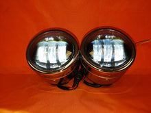 Load image into Gallery viewer, Harley Chrome Dual Twin DAYMAKER Headlights with Bracket Light Bar for FAT BOB STREET BOB DYNA
