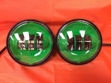 Load image into Gallery viewer, 4.5&quot; Auxiliary DAYMAKER GREEN Spot Passing HID LED Fog Lights Bulb Motorcycle Harley AUX PAIR 4-1/2&quot;
