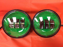 Load image into Gallery viewer, 4.5&quot; Auxiliary DAYMAKER GREEN Spot Passing HID LED Fog Lights Bulb Motorcycle Harley AUX PAIR 4-1/2&quot;