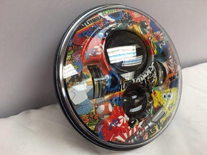 7" DAYMAKER Replacement Cartoon Maniac Design Projector HID LED Light Bulb Headlight Motorcycle Harley