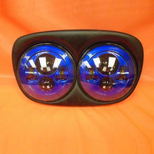 Load image into Gallery viewer, DUAL 7&quot; BLUE DAYMAKER LED ROAD GLIDE Light Bulb Headlight Motorcycle Harley Bezel