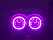 Load image into Gallery viewer, DUAL 7&quot; DAYMAKER 2014  PINK HALO LED Replacement ROAD GLIDE Black Light Bulb Headlight Harley Bezel