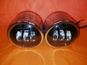 Harley Chrome Dual Twin DAYMAKER Headlights with Bracket Light Bar for FAT BOB STREET BOB DYNA