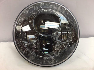 7" DAYMAKER Replacement Dark Knight Design Projector HID LED Light Bulb Headlight Motorcycle Harley