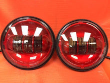 Load image into Gallery viewer, 4.5&quot; Auxiliary DAYMAKER RED Spot Passing HID LED Fog Lights Bulb Motorcycle Harley AUX PAIR 4-1/2&quot;