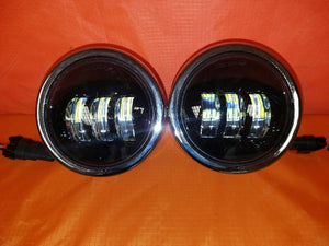 Harley Chrome Dual Twin DAYMAKER Headlights with Bracket Light Bar for FAT BOB STREET BOB DYNA