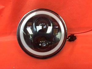 5 3/4" DAYMAKER With FULL Halo Replacement Black Projector HID LED Light Bulb Headlight Motorcycle Harley 5.75"