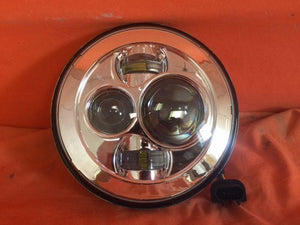 7" DAYMAKER Replacement Chrome HID LED Light Bulb Headlight Motorcycle Kawasaki Vulcan Nomad 1500 / 1600