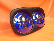 Load image into Gallery viewer, DUAL 7&quot; BLUE DAYMAKER LED ROAD GLIDE Light Bulb Headlight Motorcycle Harley Bezel