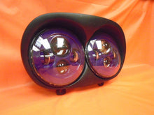 Load image into Gallery viewer, DUAL 7&quot; PURPLE DAYMAKER 2014  LED ROAD GLIDE Light Bulb Headlight Harley Bezel