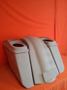 Harley Davidson Heritage Softail 5" Extended Saddlebags Dual 6 x 9 Speaker Lids Fender No Cutouts