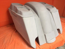 Load image into Gallery viewer, Honda VTX 1300 / 1800 5&quot; Extended Stretched Saddlebags Rear Fender Dual Cut Outs Dual 6.5&quot; Speaker Lids