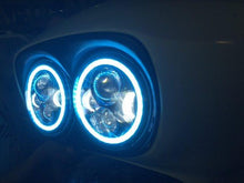 Load image into Gallery viewer, DUAL 7&quot; DAYMAKER 2014  BLUE HALO LED Replacement ROAD GLIDE Chrome Light Bulb Headlight Harley Bezel