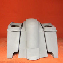 Load image into Gallery viewer, Honda VTX 1300 / 1800 6&quot; Extended Stretched Saddlebags Rear Fender Dual Cut Out Dual 6 X 9 Speaker Lids