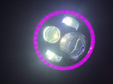 Load image into Gallery viewer, 7&quot; DAYMAKER Black Angel Eye PINK HALO HID LED Light Bulb Headlight Motorcycle Kawasaki Vulcan Nomad 1500 / 1600