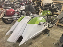 Load image into Gallery viewer, Victory Cross Country 6&quot; Trendsetter Extended Hard Saddlebags Out &amp; Down Bags Rear Fender Dual Cut Out