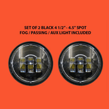 Load image into Gallery viewer, 4.5&quot; Auxiliary DAYMAKER Black Spot Passing HID LED Fog Lights Bulb Motorcycle Harley AUX PAIR 4-1/2&quot;