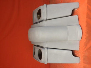 Honda VTX 1300 / 1800 6" Extended Stretched Saddlebags Rear Fender Dual Cut Out Dual 6 X 9 Speaker Lids