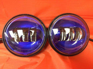 4.5" Auxiliary DAYMAKER BLUE Spot Passing HID LED Fog Lights Bulb Motorcycle Harley AUX PAIR 4-1/2"