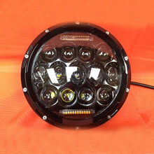 Load image into Gallery viewer, 7&quot; DAYMAKER 75W BLACK Projector HID LED Light Bulb Headlight Motorcycle Harley with PINK HALO