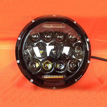 Load image into Gallery viewer, 7&quot; DAYMAKER 75W BLACK Projector HID LED Light Bulb Headlight Motorcycle Harley with RED HALO